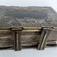 1803 DEVOTIONAL BOOK in CZECH LANGUAGE antique DECORATIVE BRASS BINDING w/CLASPS