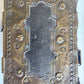 1803 DEVOTIONAL BOOK in CZECH LANGUAGE antique DECORATIVE BRASS BINDING w/CLASPS