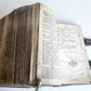 1803 DEVOTIONAL BOOK in CZECH LANGUAGE antique DECORATIVE BRASS BINDING w/CLASPS