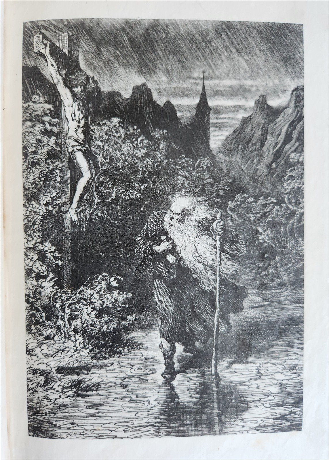 1873 Legend of Wandering Jew ILLUSTRATED by GUSTAVE DORE ANTIQUE