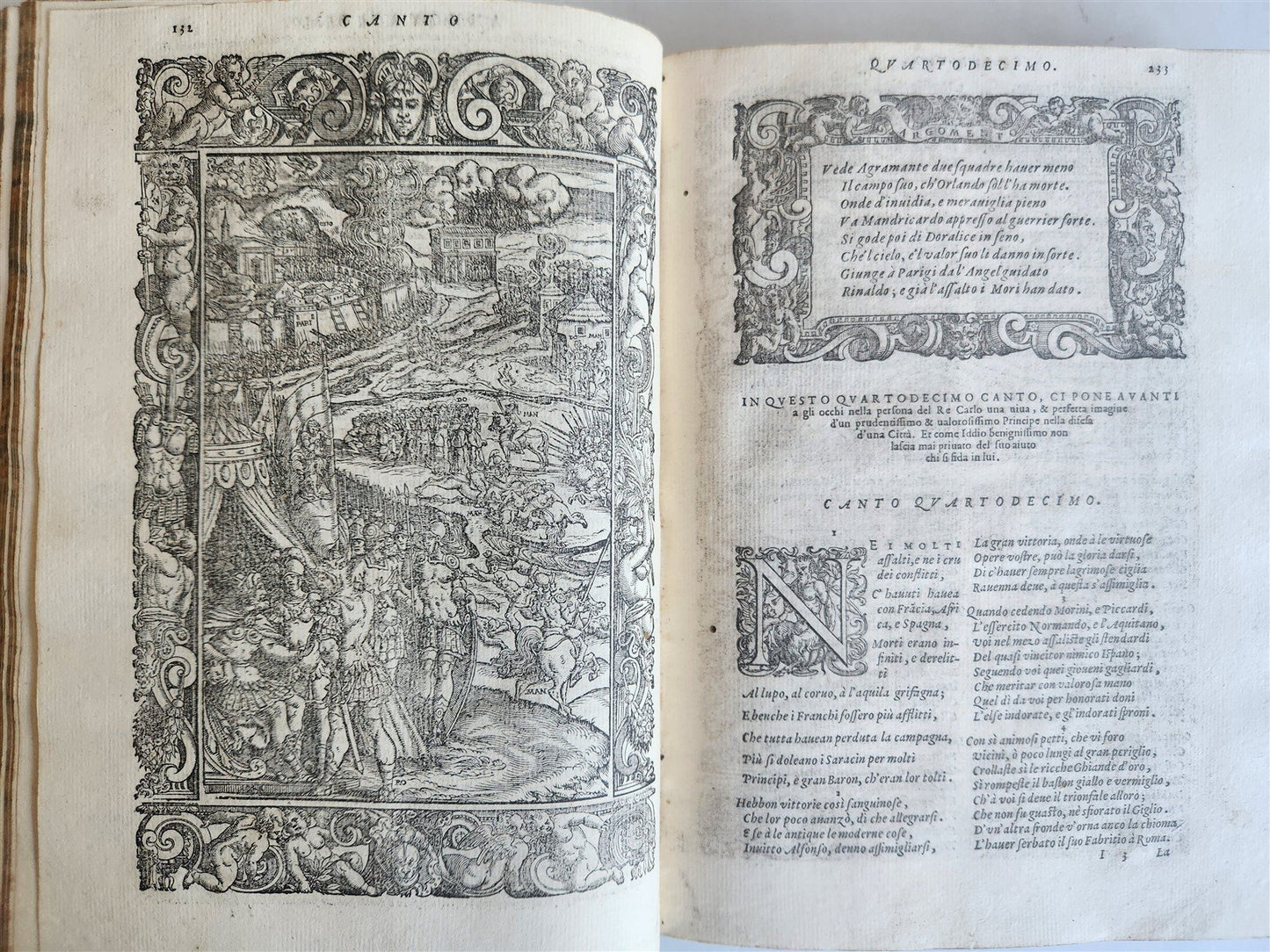 1580 ORLANDO FURIOSO by LUDOVICO ARIOSTO amazingly illustrated ANTIQUE 16th CENT
