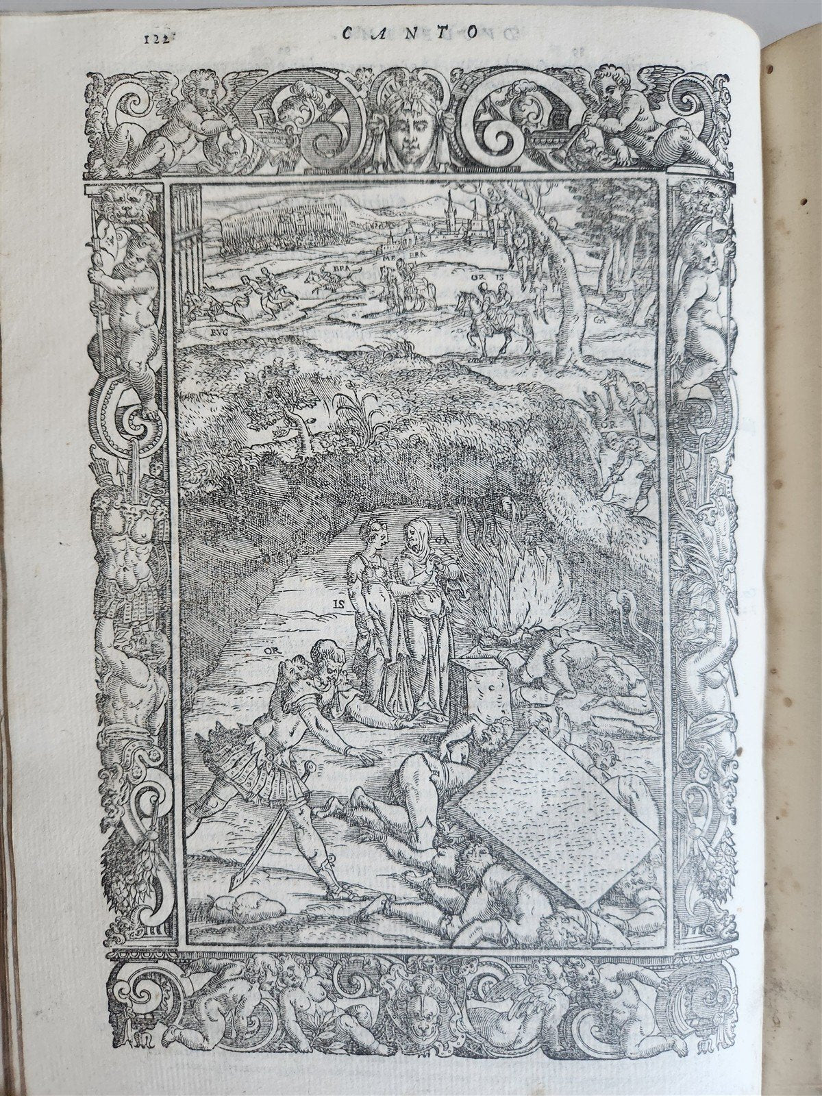1580 ORLANDO FURIOSO by LUDOVICO ARIOSTO amazingly illustrated ANTIQUE 16th CENT