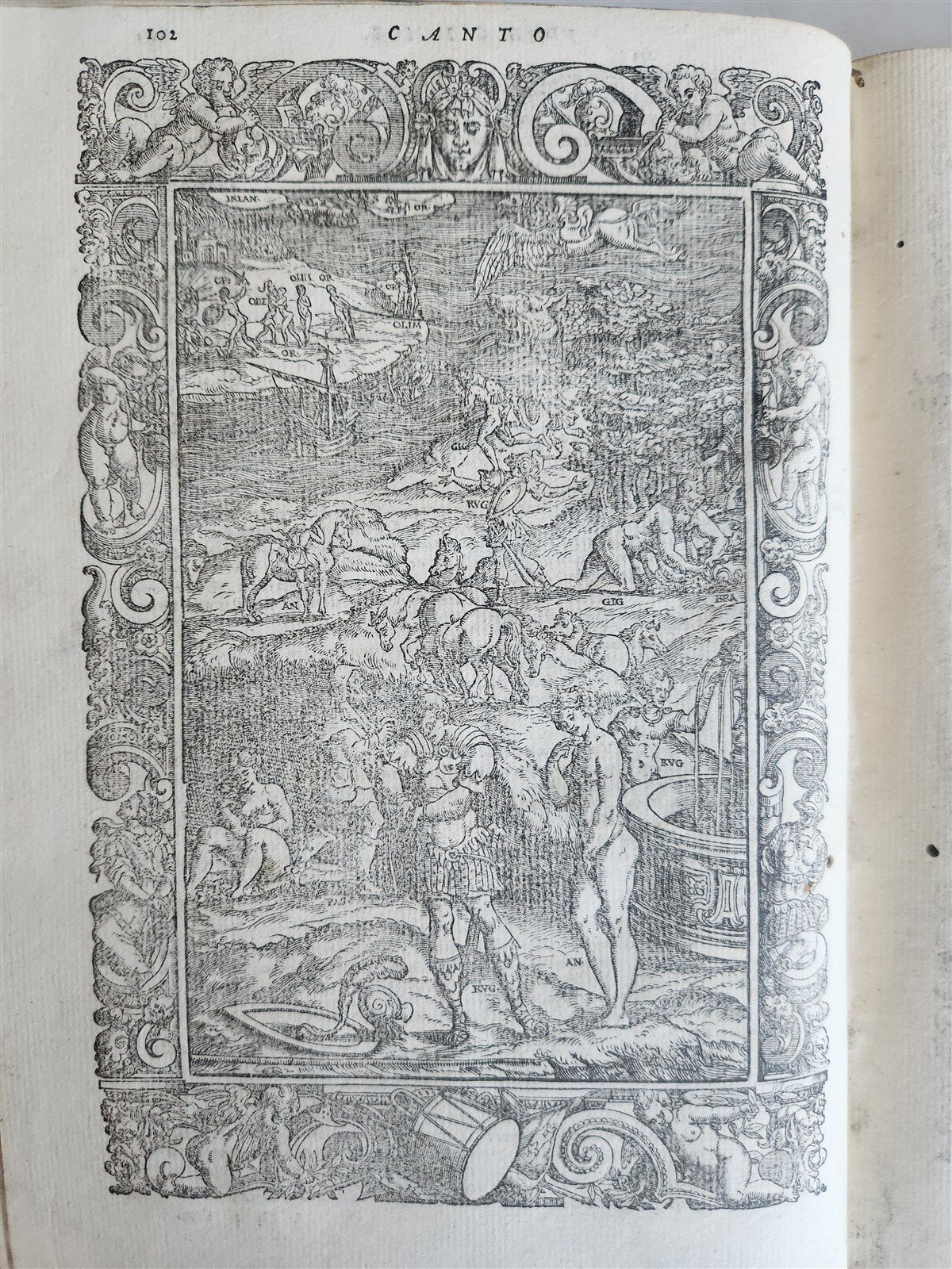 1580 ORLANDO FURIOSO by LUDOVICO ARIOSTO amazingly illustrated ANTIQUE 16th CENT