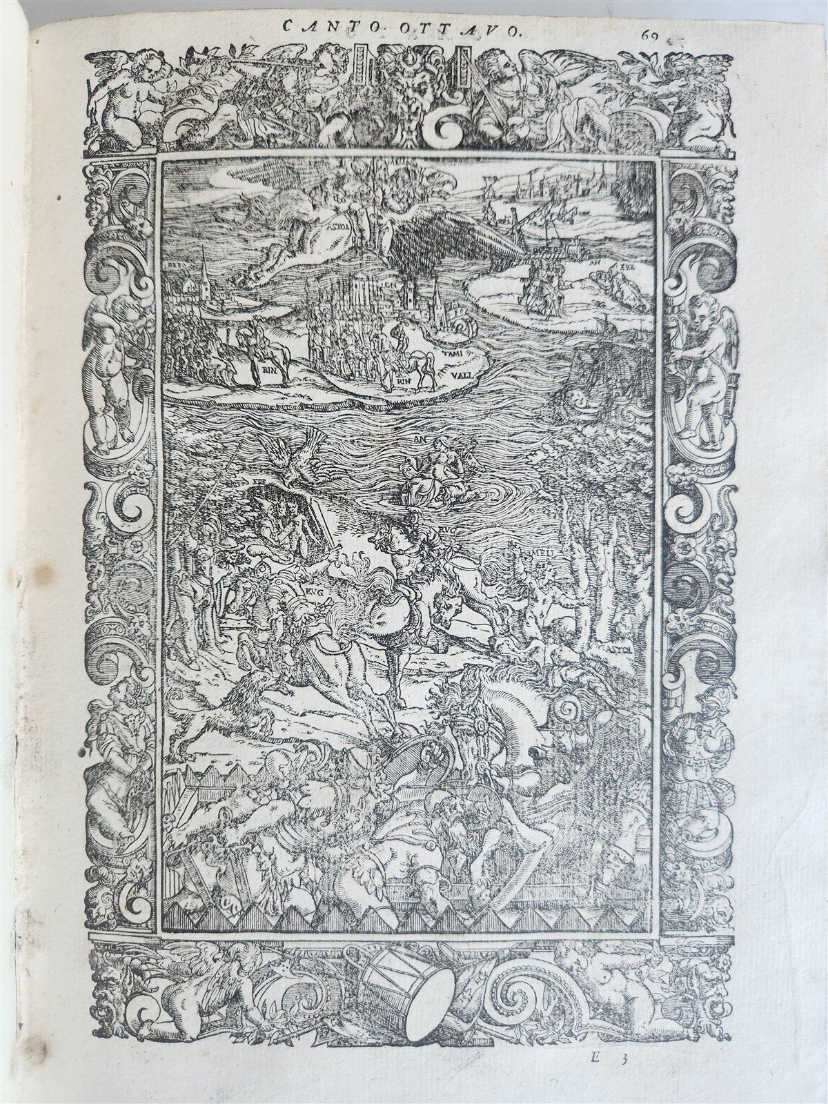1580 ORLANDO FURIOSO by LUDOVICO ARIOSTO amazingly illustrated ANTIQUE 16th CENT