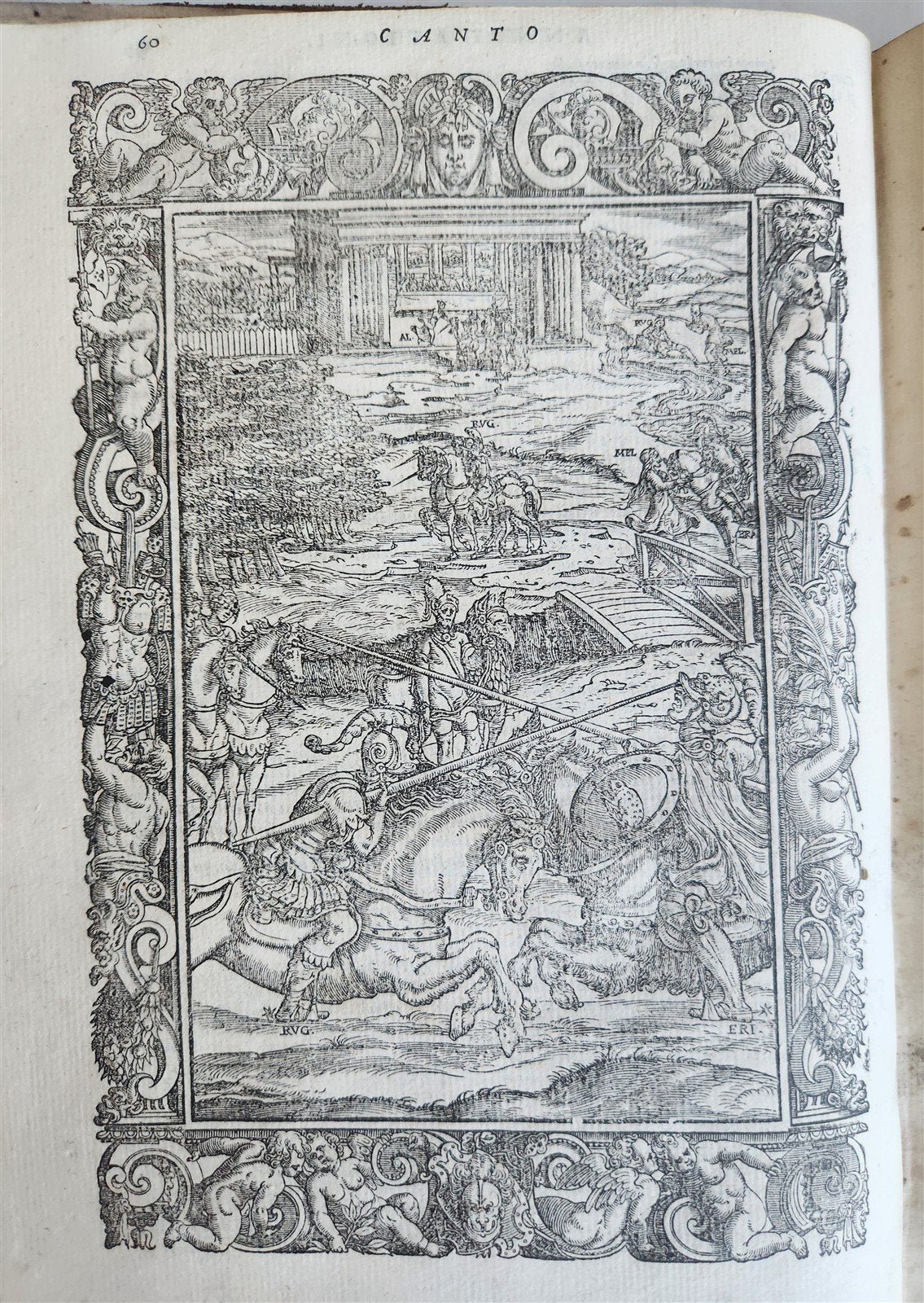 1580 ORLANDO FURIOSO by LUDOVICO ARIOSTO amazingly illustrated ANTIQUE 16th CENT