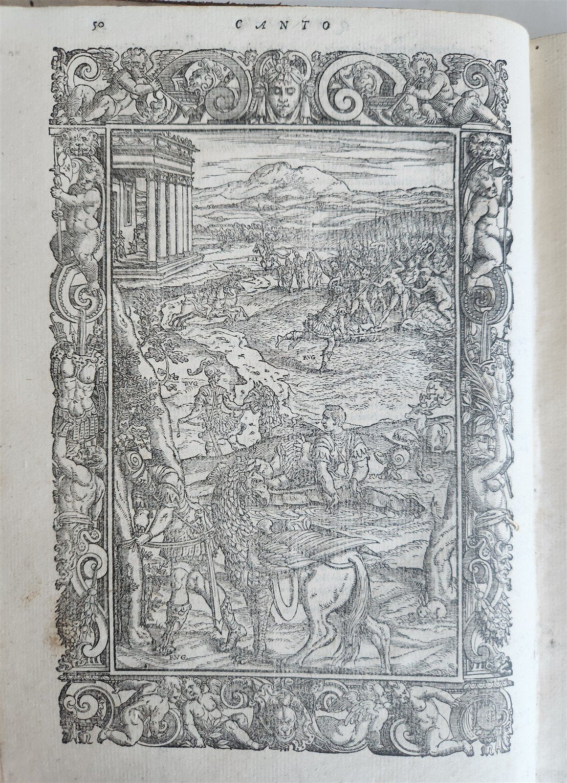 1580 ORLANDO FURIOSO by LUDOVICO ARIOSTO amazingly illustrated ANTIQUE 16th CENT