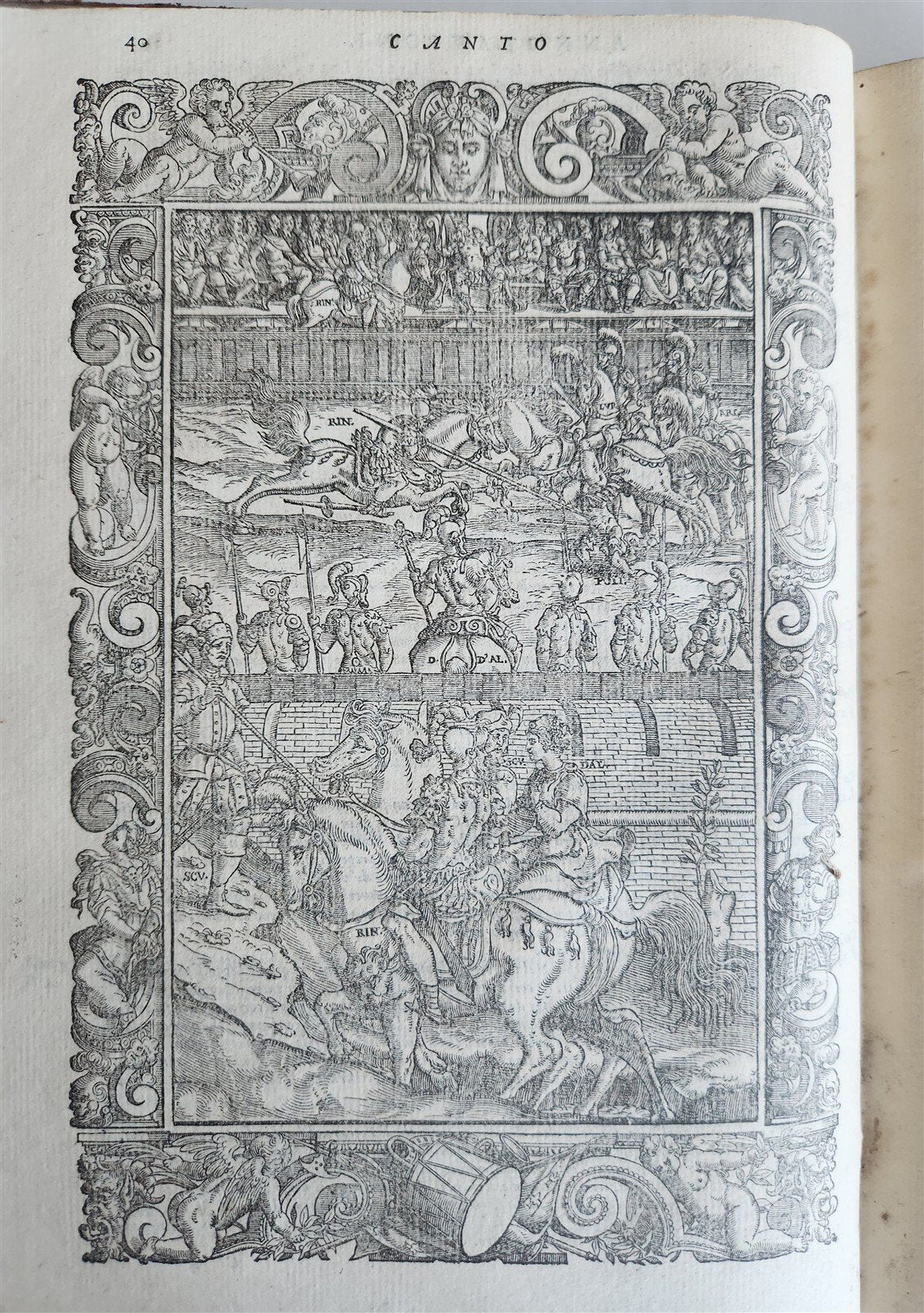 1580 ORLANDO FURIOSO by LUDOVICO ARIOSTO amazingly illustrated ANTIQUE 16th CENT
