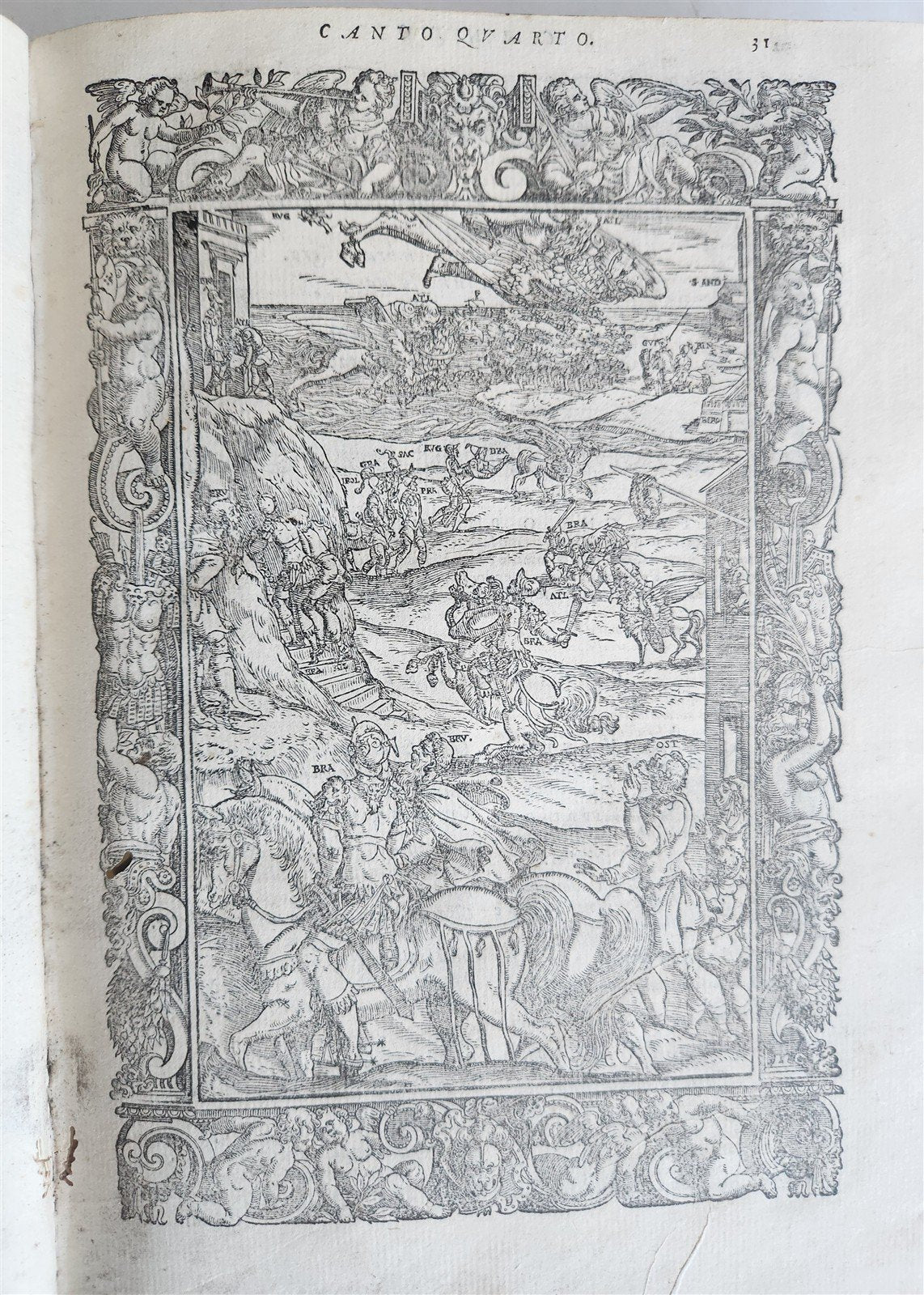 1580 ORLANDO FURIOSO by LUDOVICO ARIOSTO amazingly illustrated ANTIQUE 16th CENT