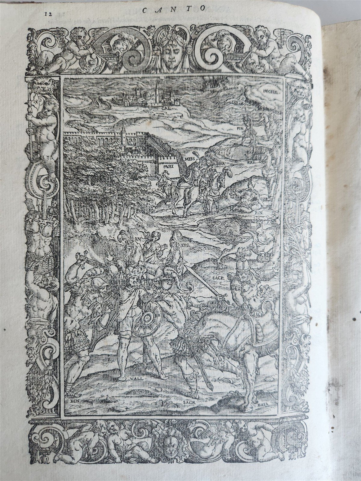1580 ORLANDO FURIOSO by LUDOVICO ARIOSTO amazingly illustrated ANTIQUE 16th CENT