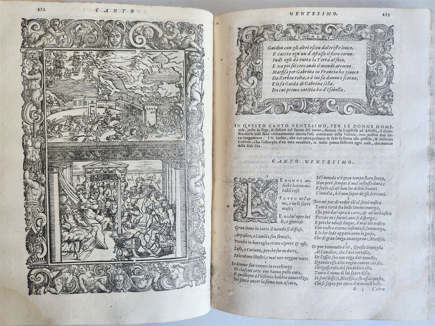 1580 ORLANDO FURIOSO by LUDOVICO ARIOSTO amazingly illustrated ANTIQUE 16th CENT