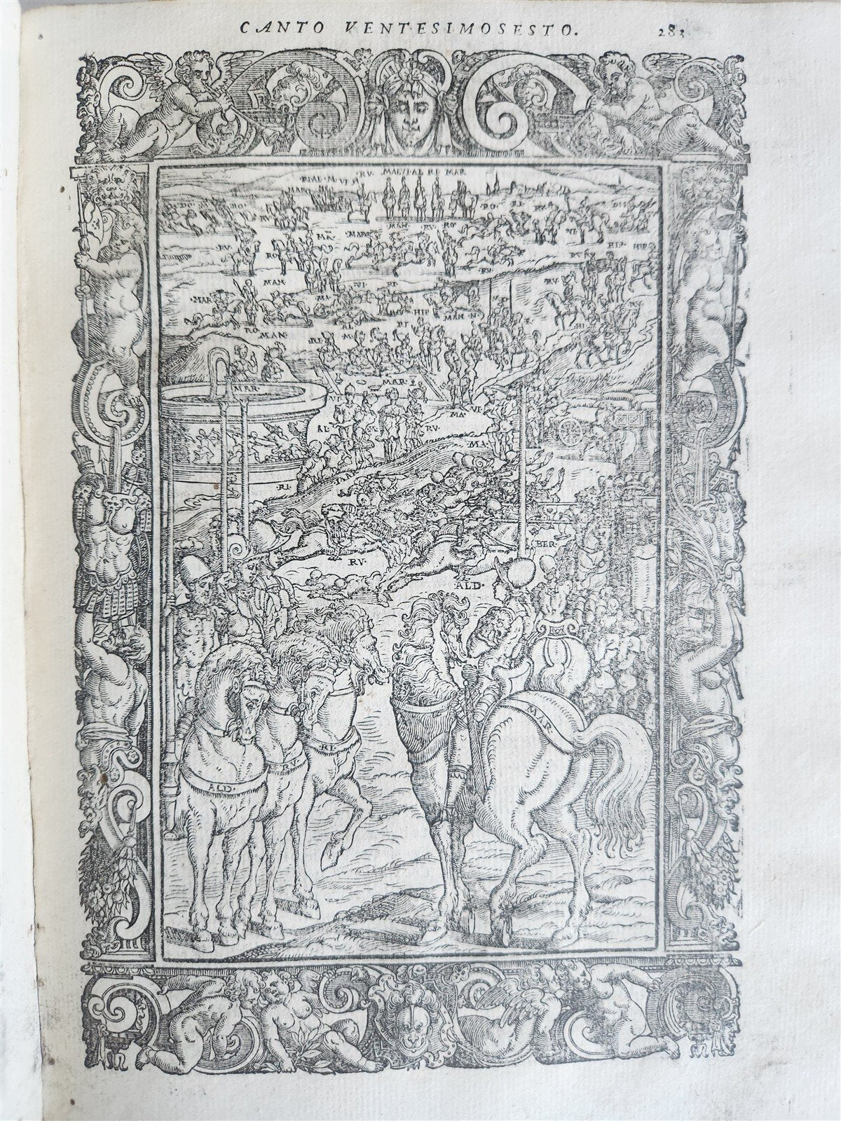 1580 ORLANDO FURIOSO by LUDOVICO ARIOSTO amazingly illustrated ANTIQUE 16th CENT