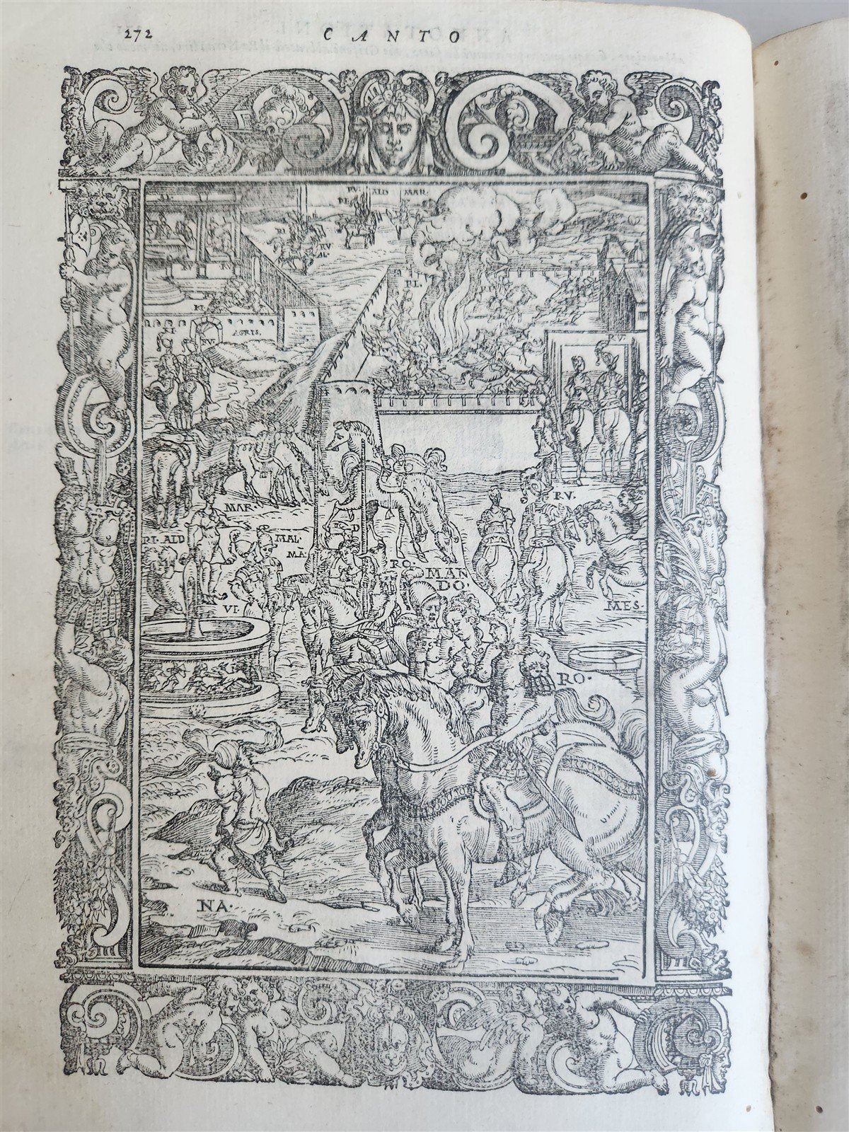 1580 ORLANDO FURIOSO by LUDOVICO ARIOSTO amazingly illustrated ANTIQUE 16th CENT
