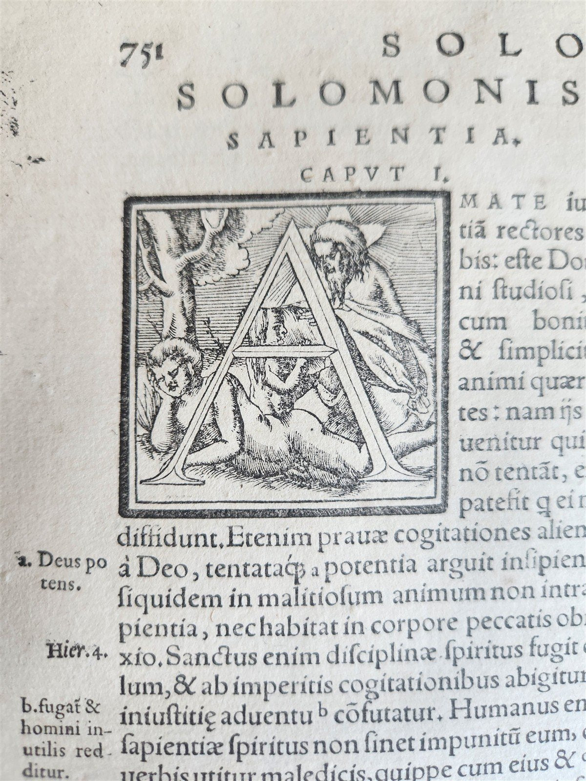 1554 BIBLE in LATIN ILLUSTRATED vellum bound folio ANTIQUE 16th CENTURY