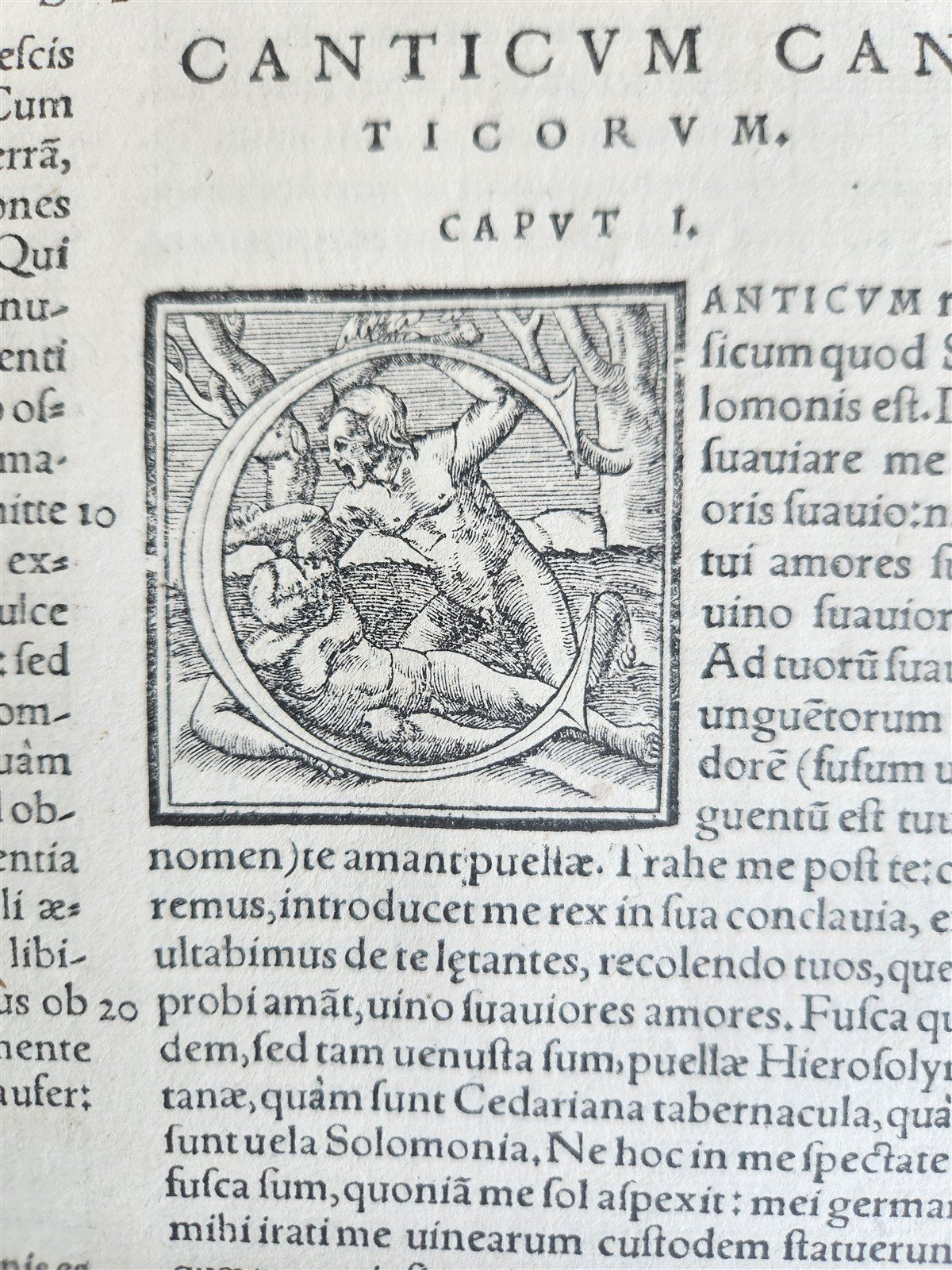 1554 BIBLE in LATIN ILLUSTRATED vellum bound folio ANTIQUE 16th CENTURY