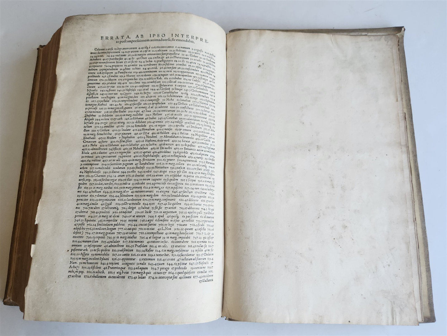 1554 BIBLE in LATIN ILLUSTRATED vellum bound folio ANTIQUE 16th CENTURY