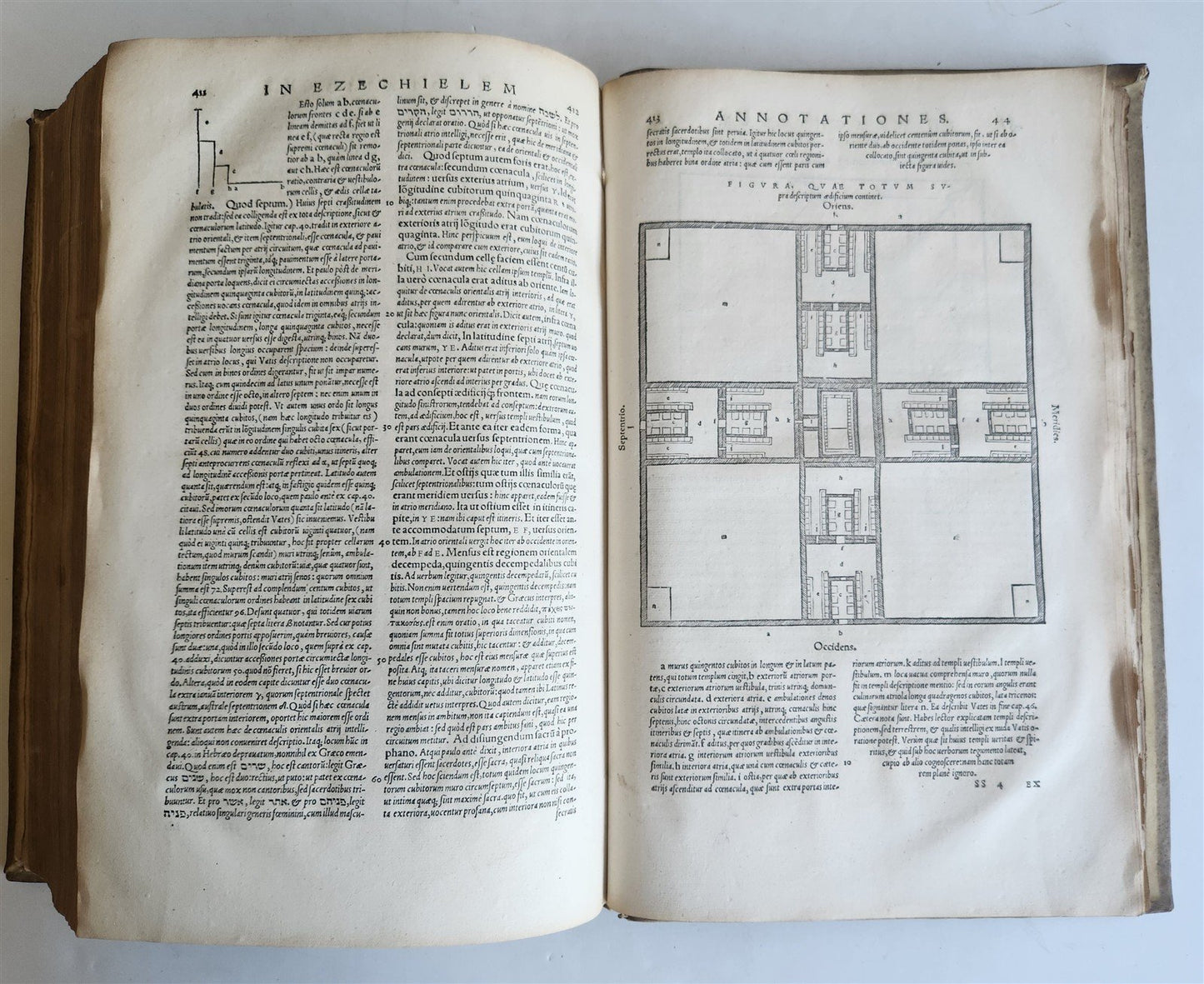 1554 BIBLE in LATIN ILLUSTRATED vellum bound folio ANTIQUE 16th CENTURY