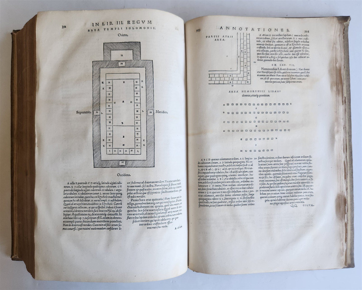 1554 BIBLE in LATIN ILLUSTRATED vellum bound folio ANTIQUE 16th CENTURY