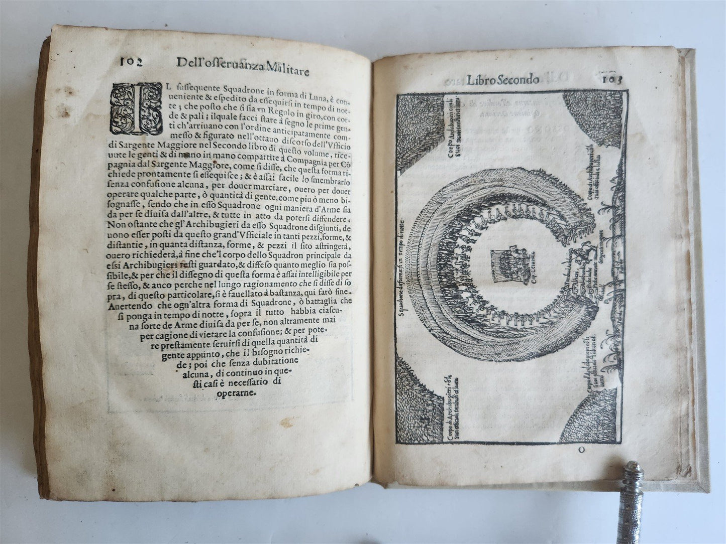 1576 ILLUSTRATED MILITARY TREATISE by Ferretti ANTIQUE Della osservanza militare