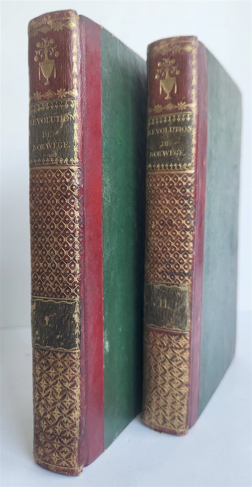1818 HISTOIRE des REVOLUTIONS de NORWEGE antique 2 VOLUMES w/ MAP