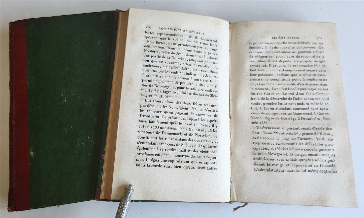 1818 HISTOIRE des REVOLUTIONS de NORWEGE antique 2 VOLUMES w/ MAP