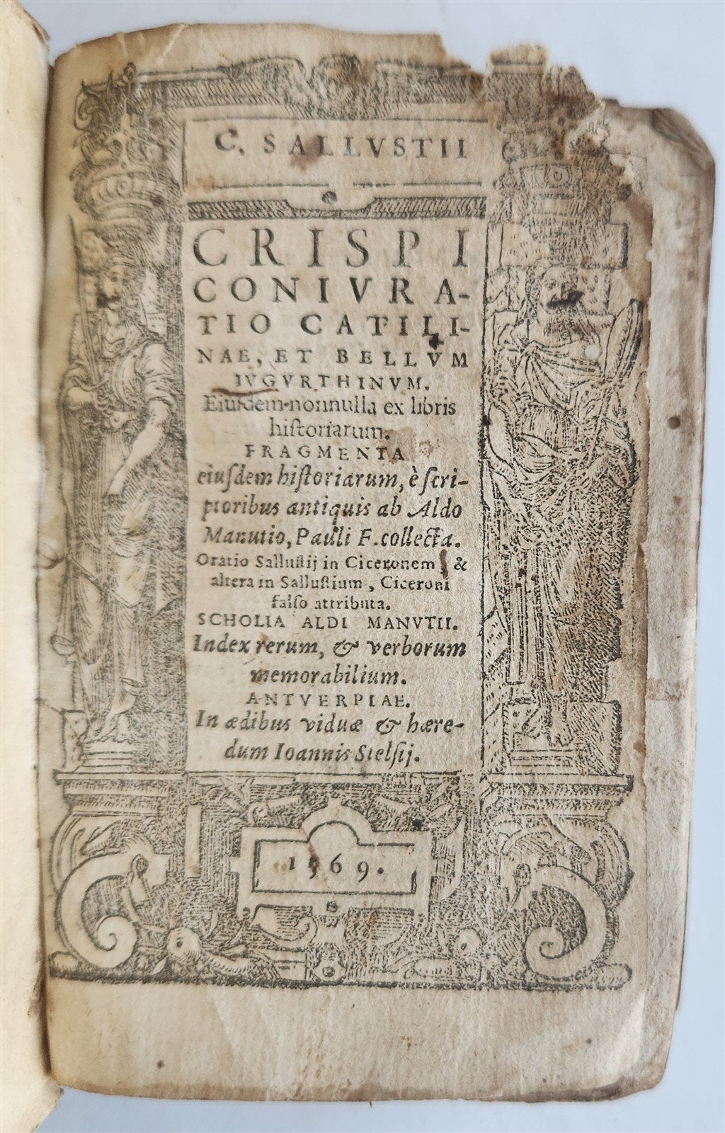 1569 SALLUST Sallustii Crispi Coniuratio Catilinae et bellum Iugurthinum ANTIQUE
