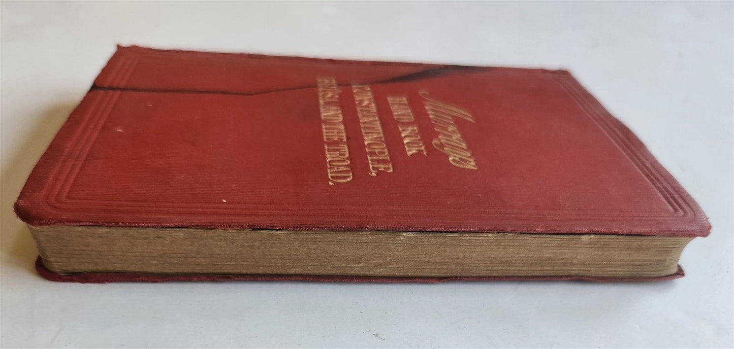 1907 HANDBOOK for TRAVELLERS in CONSTANTINOPLE antique ILLUSTRATED w/ MAPS