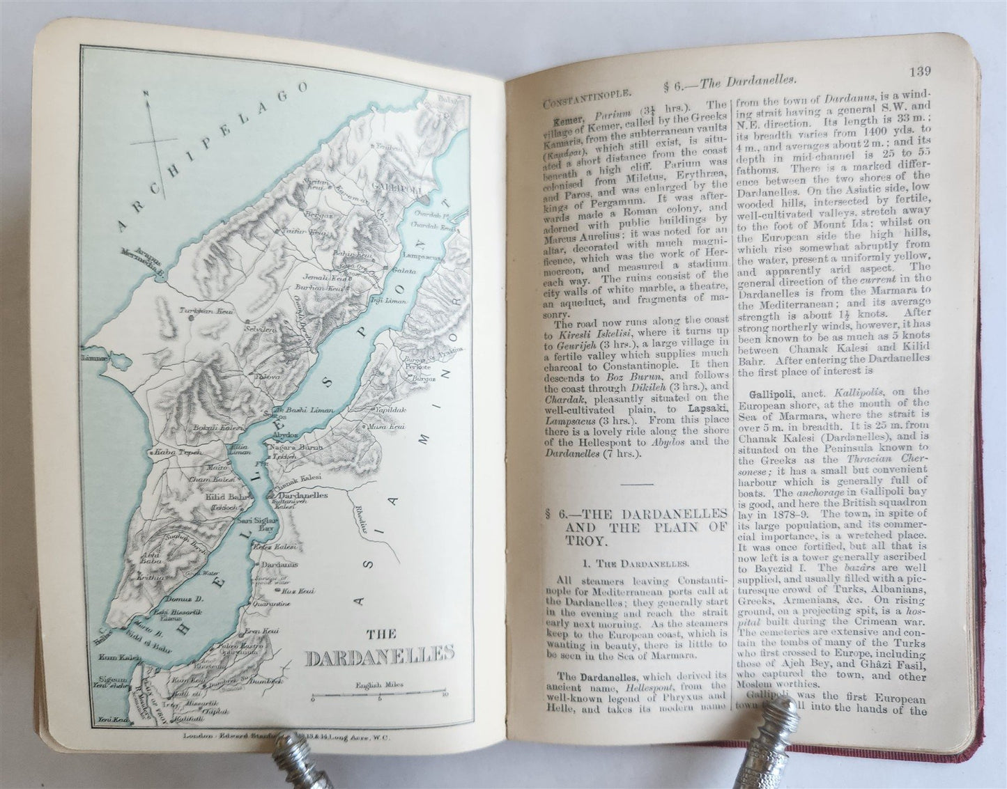 1907 HANDBOOK for TRAVELLERS in CONSTANTINOPLE antique ILLUSTRATED w/ MAPS