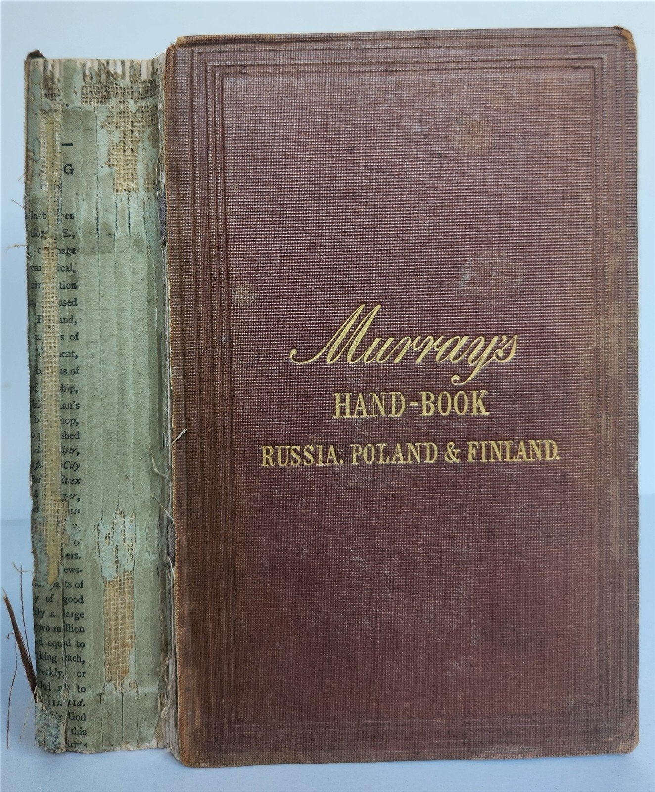 1868 HANDBOOK for TRAVELLERS in RUSSIA POLAND FINLAND antique ILLUSTRATED w/ MAP