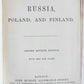 1868 HANDBOOK for TRAVELLERS in RUSSIA POLAND FINLAND antique ILLUSTRATED w/ MAP