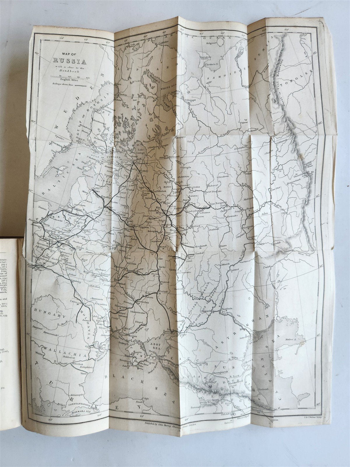 1868 HANDBOOK for TRAVELLERS in RUSSIA POLAND FINLAND antique ILLUSTRATED w/ MAP