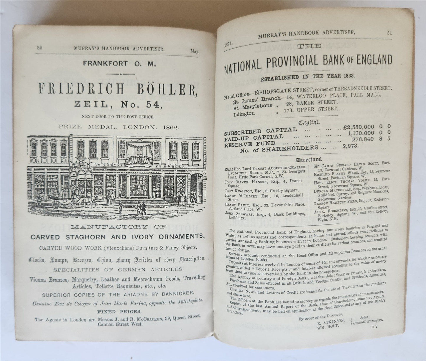 1868 HANDBOOK for TRAVELLERS in RUSSIA POLAND FINLAND antique ILLUSTRATED w/ MAP