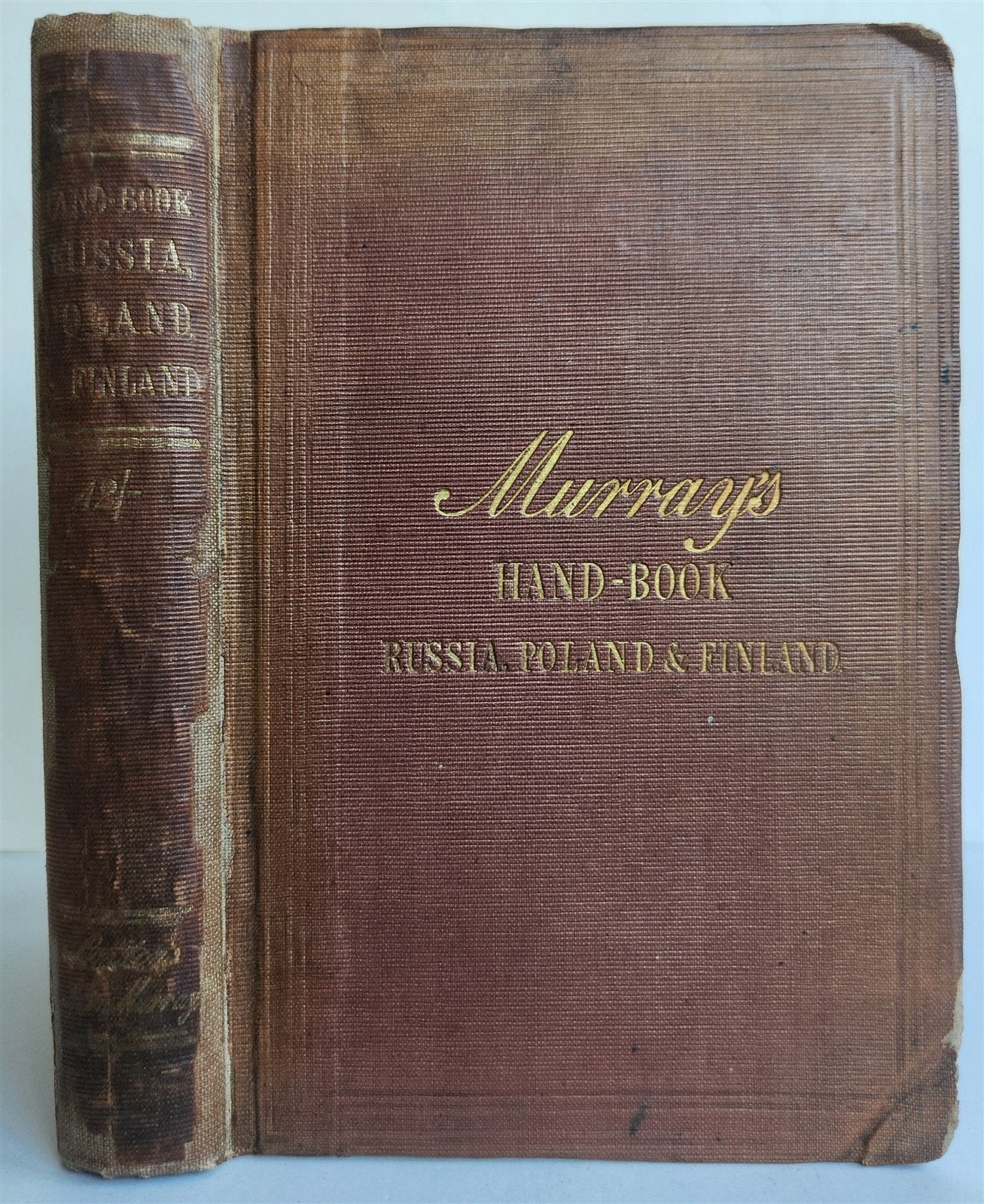 1865 HANDBOOK for TRAVELLERS in RUSSIA POLAND FINLAND antique ILLUSTRATED w/ MAP
