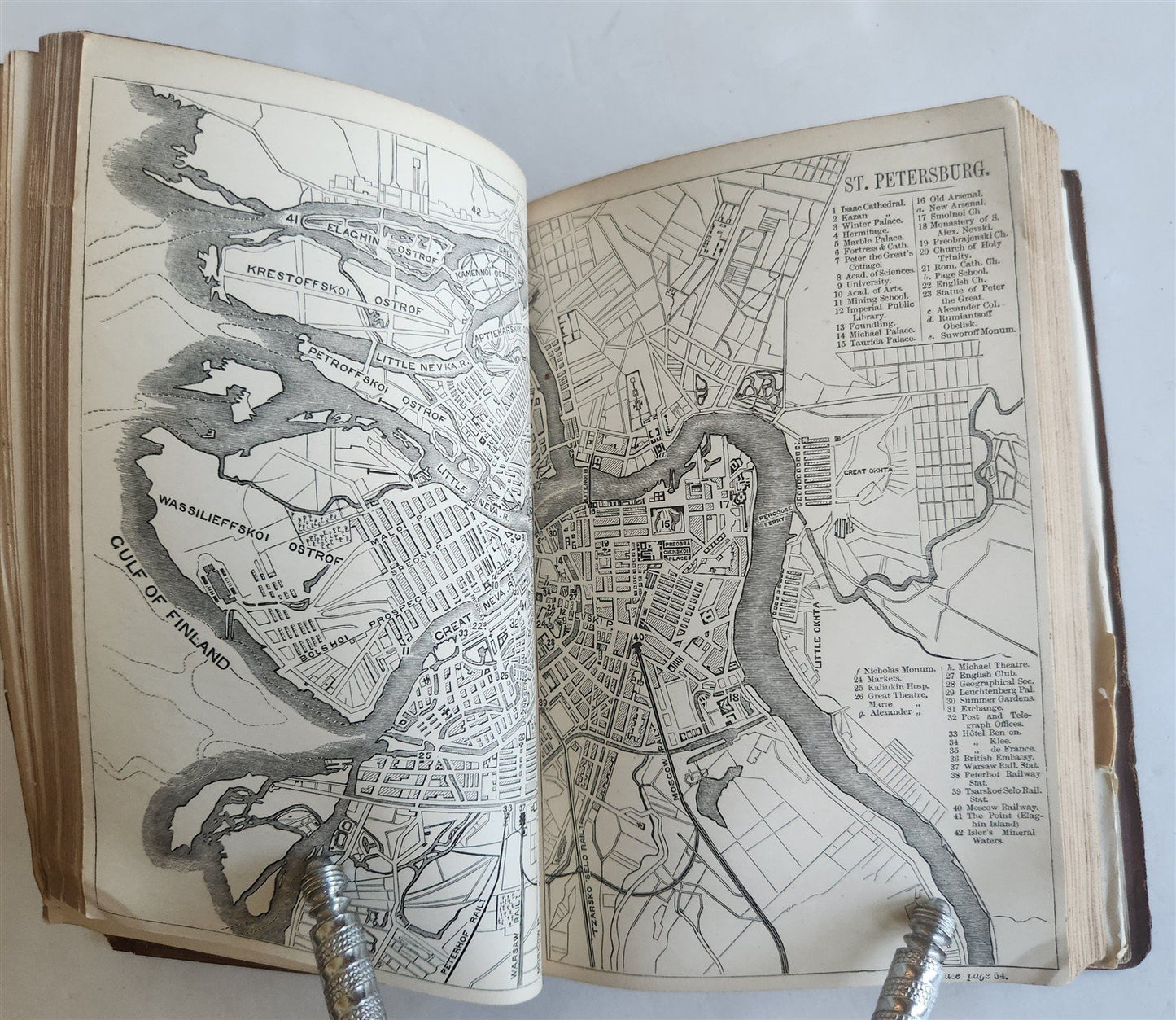 1865 HANDBOOK for TRAVELLERS in RUSSIA POLAND FINLAND antique ILLUSTRATED w/ MAP