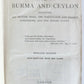 1926 HANDBOOK for TRAVELLERS in INDIA BURMA CEYLON antique ILLUSTRATED w/ MAPS