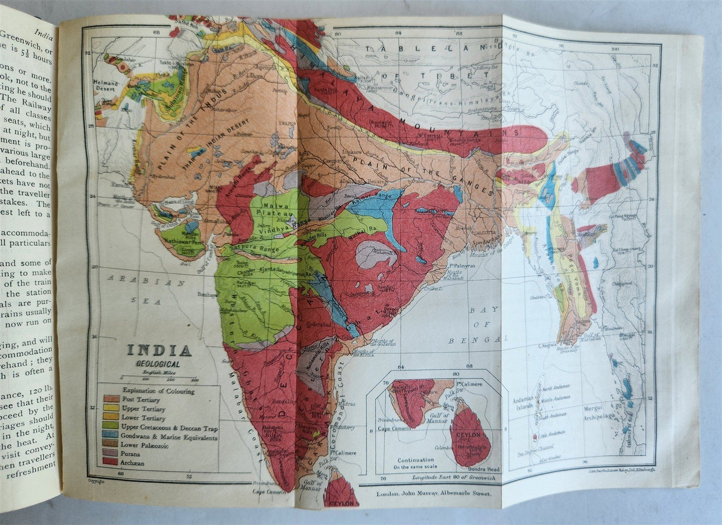 1926 HANDBOOK for TRAVELLERS in INDIA BURMA CEYLON antique ILLUSTRATED w/ MAPS