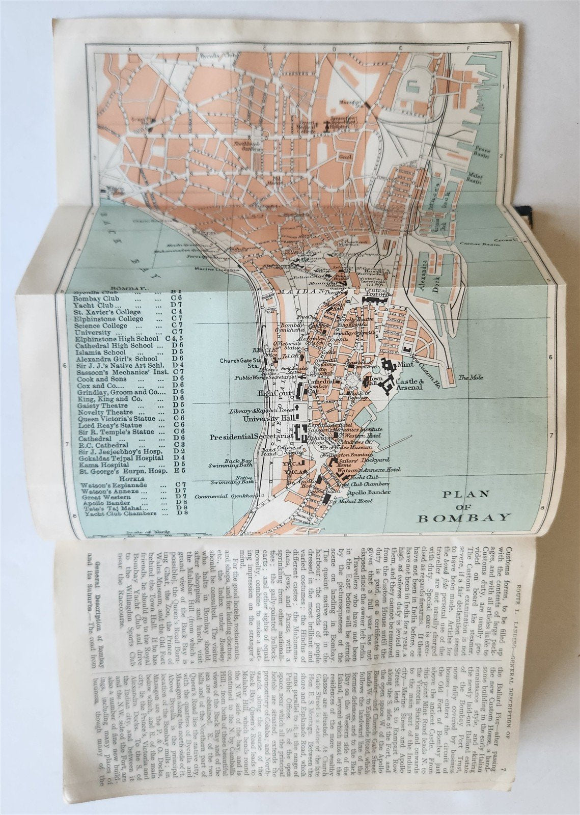 1926 HANDBOOK for TRAVELLERS in INDIA BURMA CEYLON antique ILLUSTRATED w/ MAPS