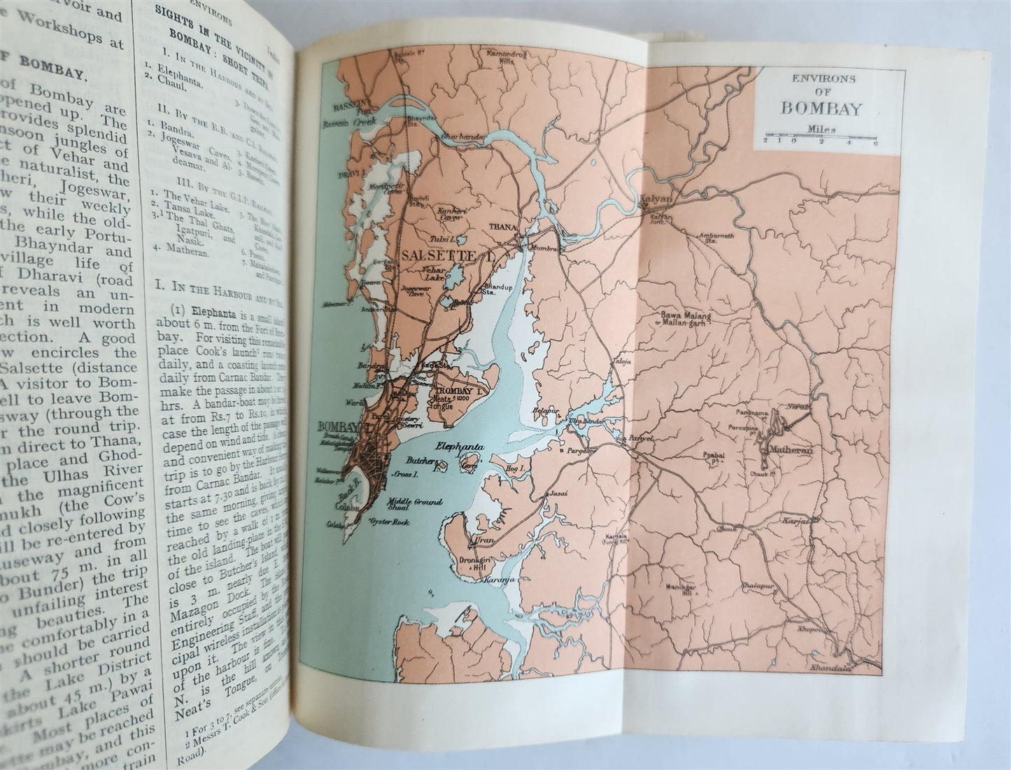 1926 HANDBOOK for TRAVELLERS in INDIA BURMA CEYLON antique ILLUSTRATED w/ MAPS