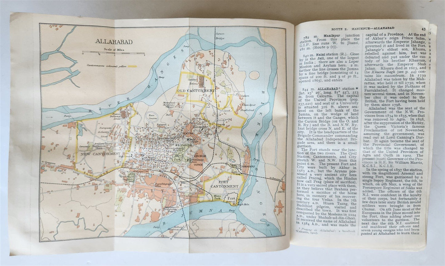 1926 HANDBOOK for TRAVELLERS in INDIA BURMA CEYLON antique ILLUSTRATED w/ MAPS