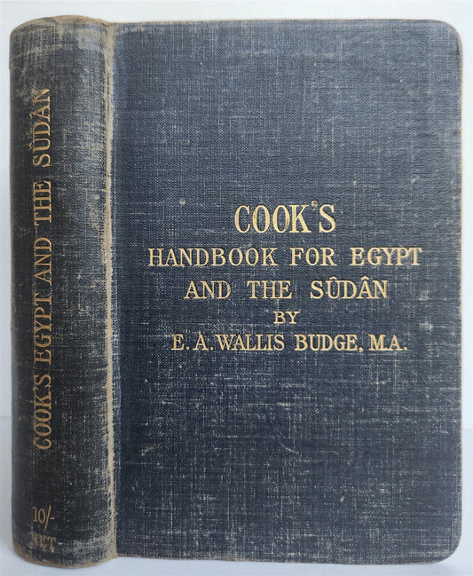 1911 Cook's Handbook for EGYPT & SUDAN antique ILLUSTRATED w/ MAPS