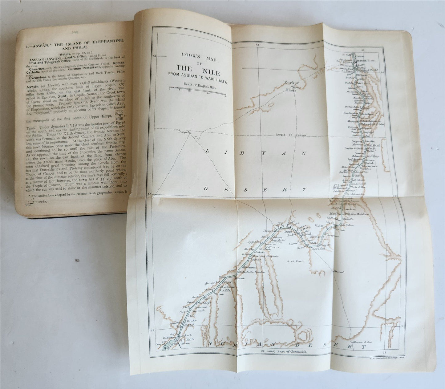 1911 Cook's Handbook for EGYPT & SUDAN antique ILLUSTRATED w/ MAPS
