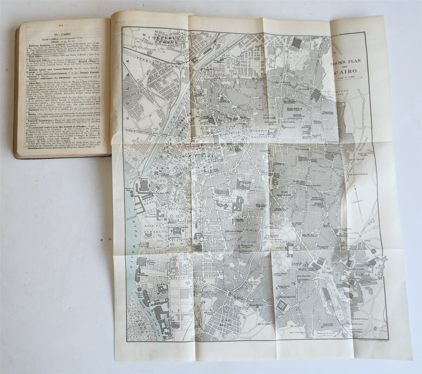 1911 Cook's Handbook for EGYPT & SUDAN antique ILLUSTRATED w/ MAPS