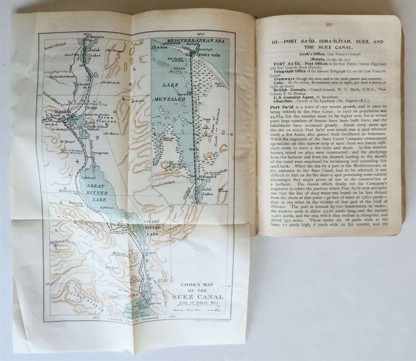 1911 Cook's Handbook for EGYPT & SUDAN antique ILLUSTRATED w/ MAPS