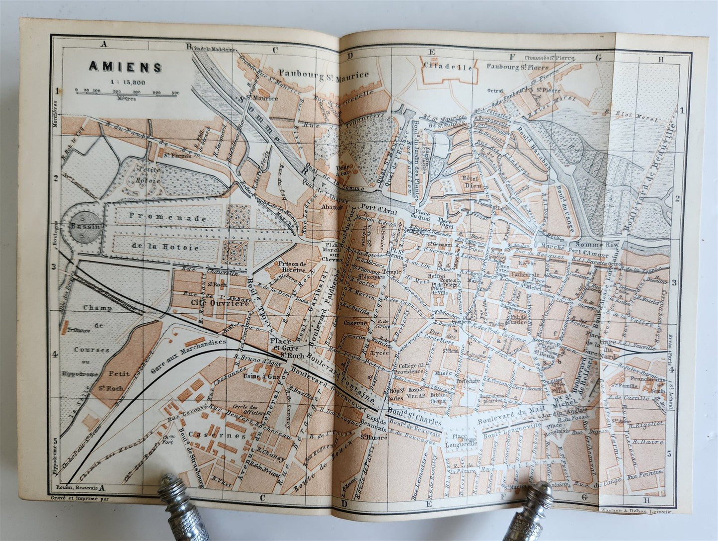 1896 BAEDERKER'S PARIS and ITS ENVIRONS antique ILLUSTRATED w/ MAPS & PLANS