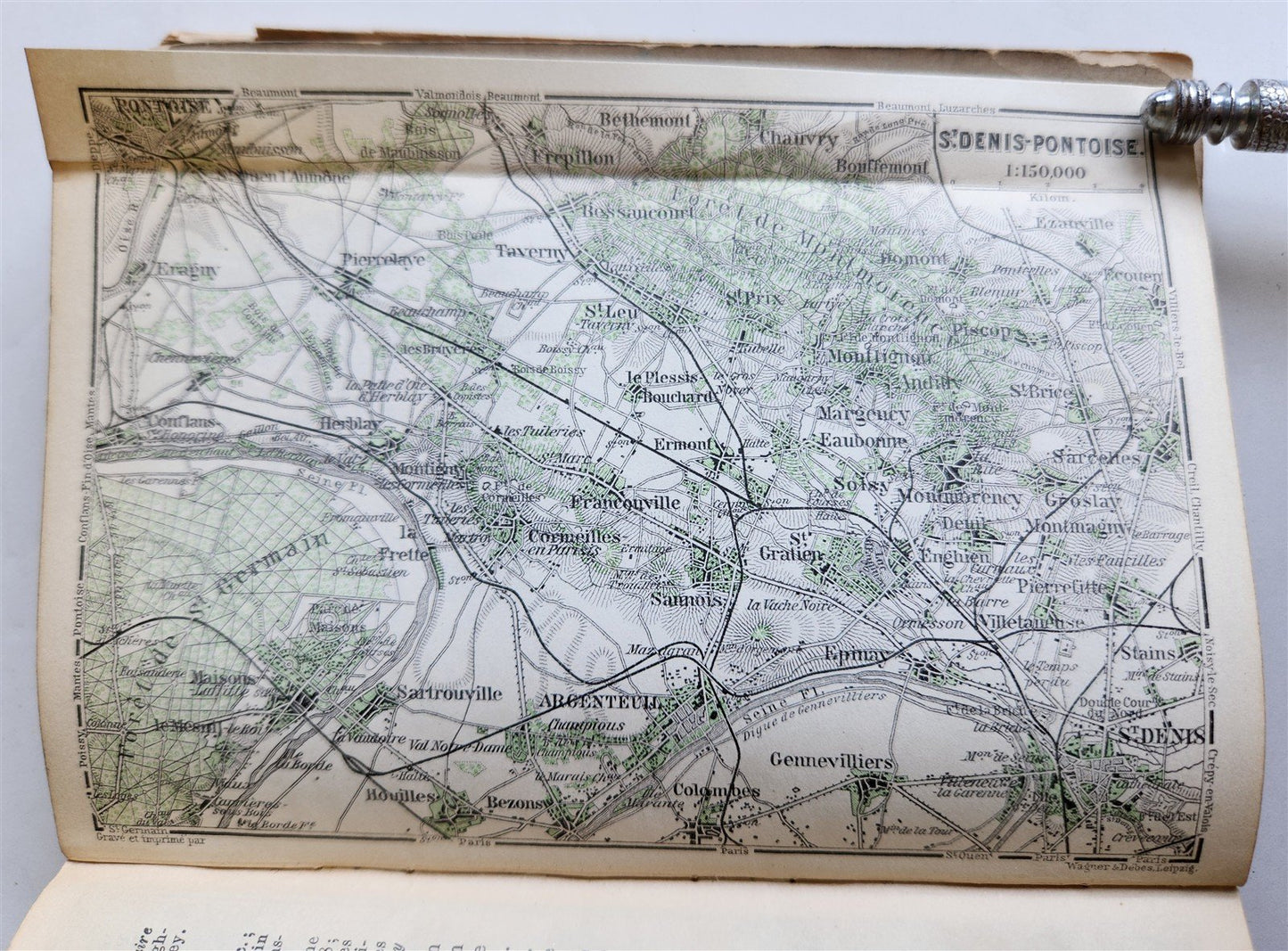 1896 BAEDERKER'S PARIS and ITS ENVIRONS antique ILLUSTRATED w/ MAPS & PLANS