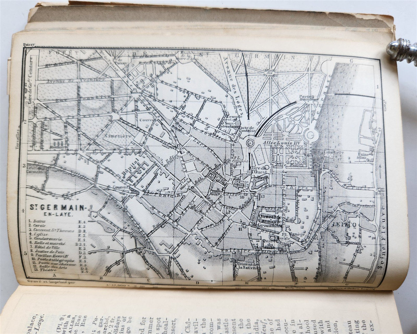 1896 BAEDERKER'S PARIS and ITS ENVIRONS antique ILLUSTRATED w/ MAPS & PLANS