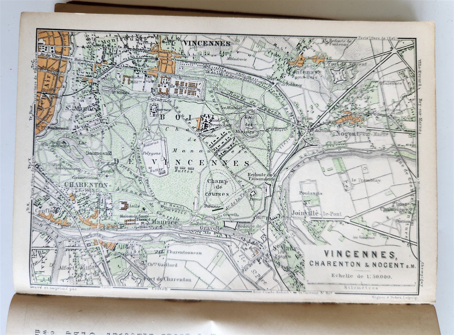 1896 BAEDERKER'S PARIS and ITS ENVIRONS antique ILLUSTRATED w/ MAPS & PLANS