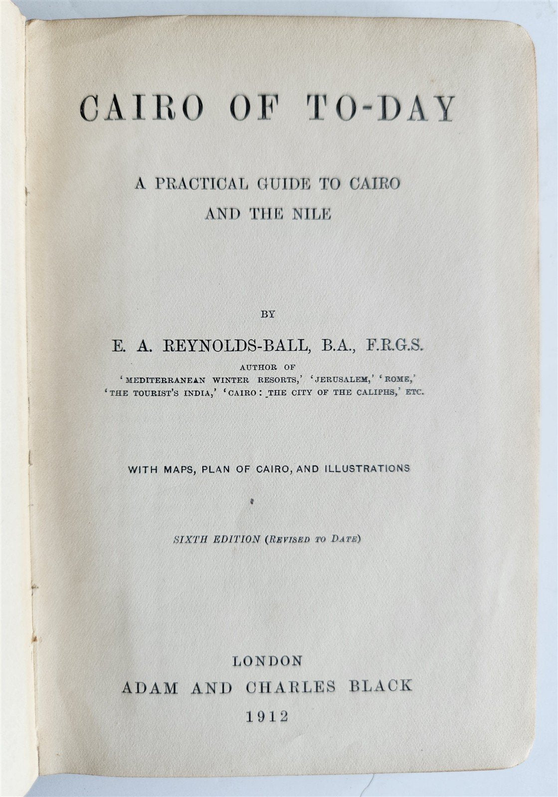 1912 CAIRO of TO-DAY antique PRACTICAL GUIDE to CAIRO and the NILE illustrated