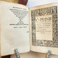 1565 PLINIUS encyclopaedia of natural history 5 VELLUM BOUND VOLUMES 16c ANTIQUE