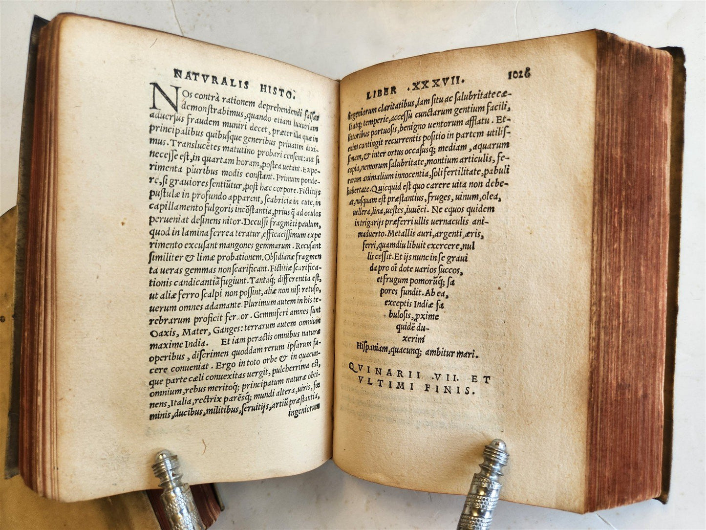 1565 PLINIUS encyclopaedia of natural history 5 VELLUM BOUND VOLUMES 16c ANTIQUE