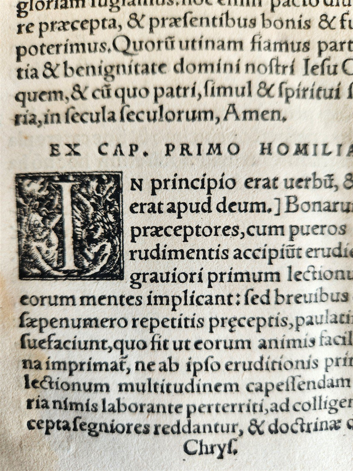 1547 Joannes CHRYSOSTOMUS OPERA antique 16th CENTURY FOLIO